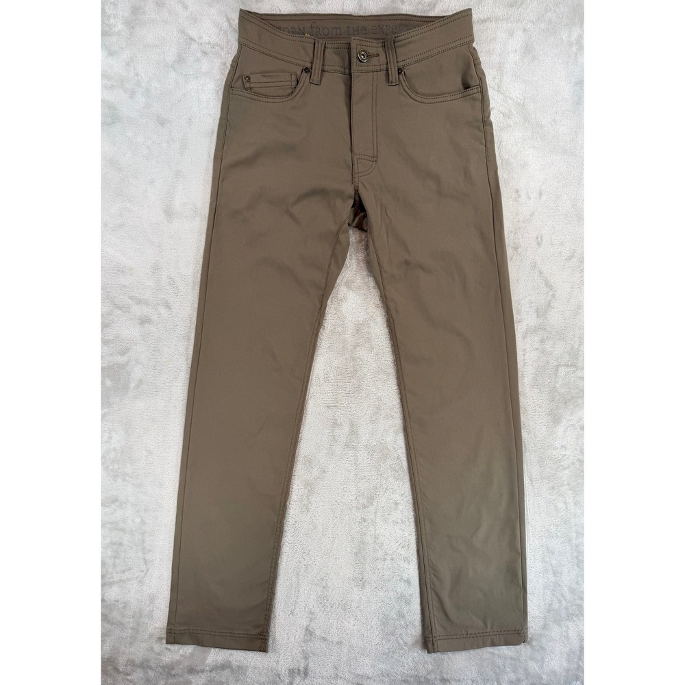 PrAna Mens Zion Slim Fit 5 pocket Hiking Pants Khaki 28x31